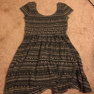 Tribal print t-shirt dress